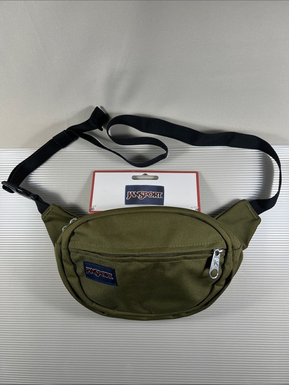 NWT Jansport Olive Waist Pack with Black Strap
